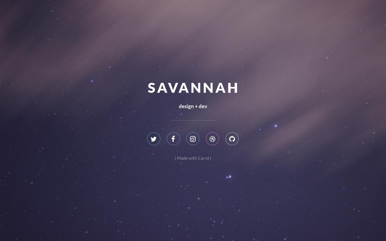Carrd profile picture for @savannah